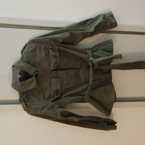 Fun and stylish JCrew peplum military fatigue jacket just in time for spring!